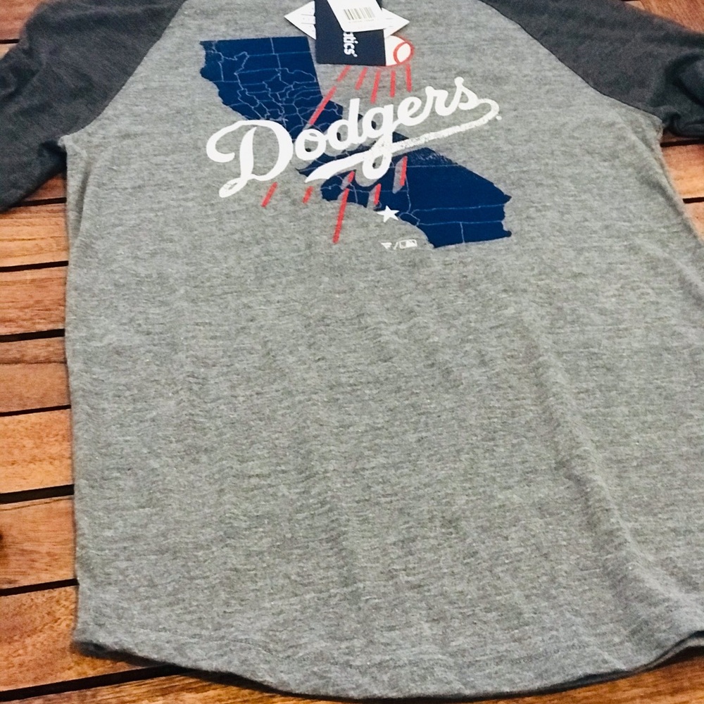 Dodgers t-shirt long sleeve NWT Majestics S mens